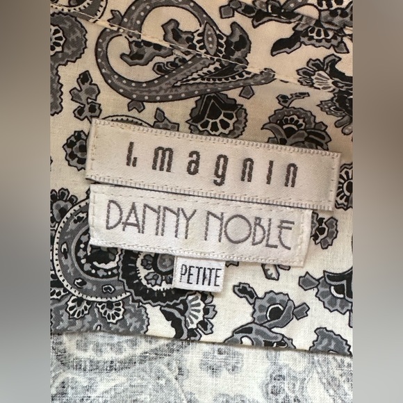 I. Magnin Danny Noble  Vintage Paisley Designs Print Dress Long Sleeves Size S - Picture 10 of 14